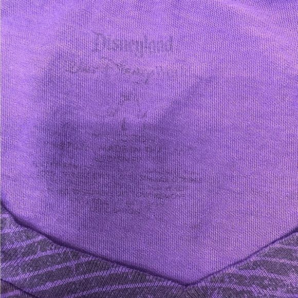 Disneyland Walt Disney World Distressed Purple Striped Mickey Mouse T-Shirt SZ L - Picture 3 of 3